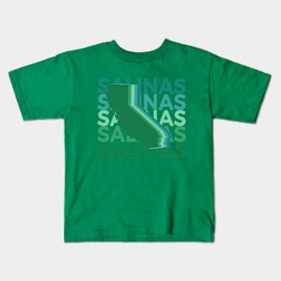 Salinas California Green Repeat Kids T-Shirt